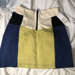 Color block pencil skirt